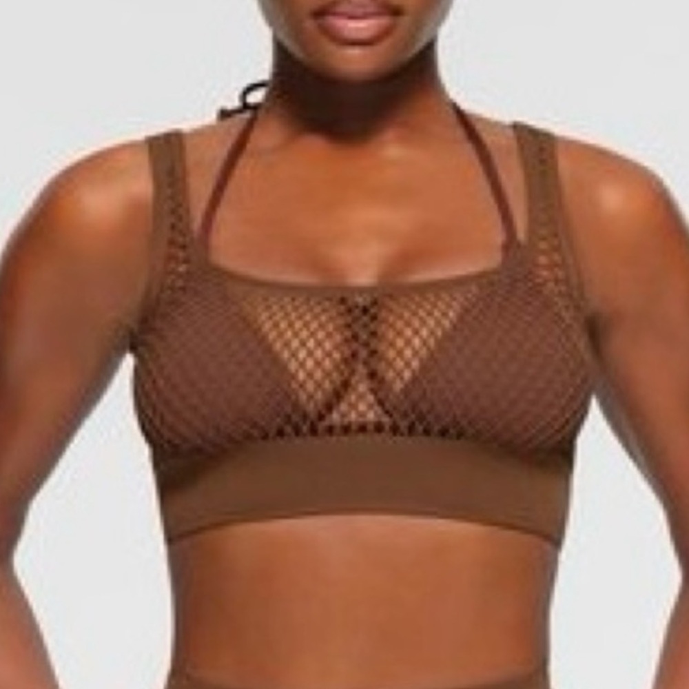 SKIMS Army Warp Knot Scoop Neck Bralette Coverup NWT